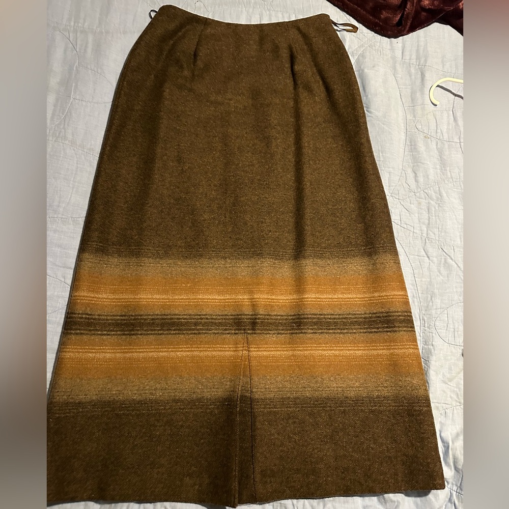 Cabela virgin wool maxi skirt.